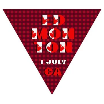 Happy Canada day holyday triangular flag for planar festivals Modern typograp Stock Illustration