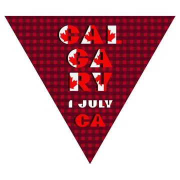 Happy Canada day holyday triangular flag for planar festivals Modern typograp Stock Illustration