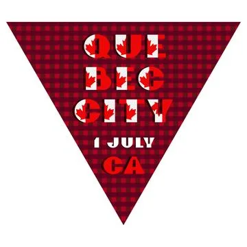 Happy Canada day holyday triangular flag for planar festivals Modern typograp Illustrazione stock