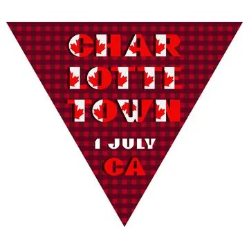 Happy Canada day holyday triangular flag for planar festivals Modern typograp Stock Illustration