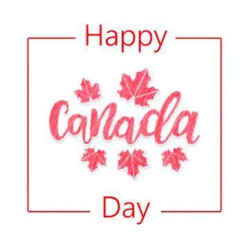 Happy Canada Day Stock Illustration