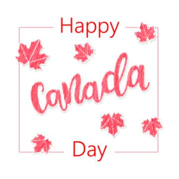 Happy Canada Day Stock Illustration