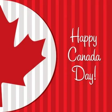 Happy Canada Day maple leaf card in vector format. Stockillustratie