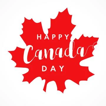 Happy Canada Day maple leaf card Stock Illustration