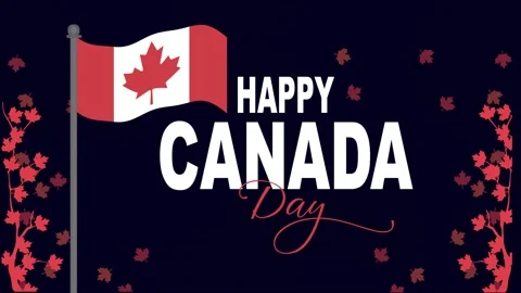 Happy Canada day Special HD animated Stock Footage 242350253