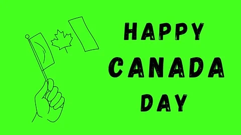 Happy Canada Day text animation effect, Canada Day celebratory Motion Graph.. Stock Footage 338277797