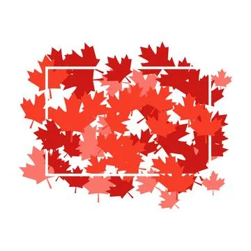 Happy Canada Day, vector banner, red and white colors Stock Illustration