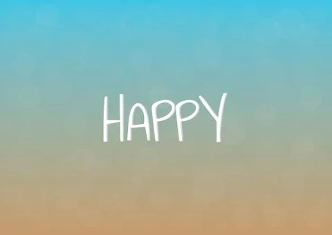Happy Card .  Blurred Background with Circle Light. Illustrazione stock