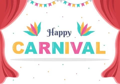 Happy Carnival Celebration Background Vector Illustration. People festival Wi 스톡 일러스트