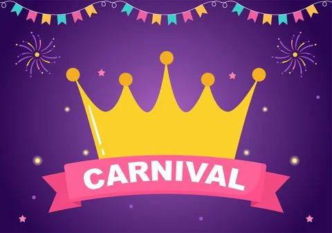 Happy Carnival Celebration Background Vector Illustration. People festival Wi イラスト素材