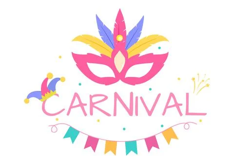Happy Carnival Celebration Background Vector Illustration. People festival Wi Illustration