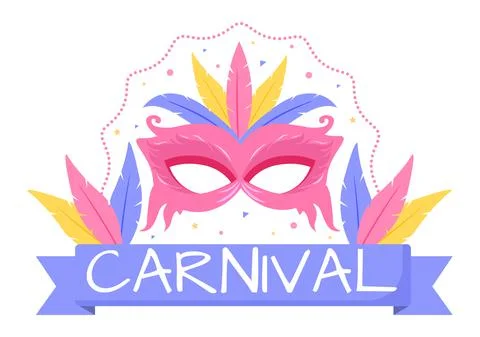 Happy Carnival Celebration Background Vector Illustration. People festival Wi Stock Illustration