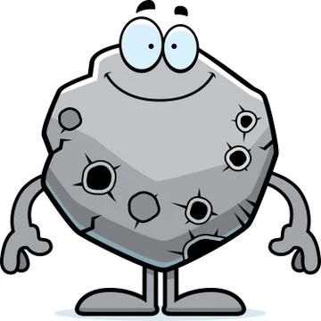 Happy cartoon asteroid Stock Illustration