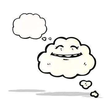 Happy cartoon cloud Illustrazione stock