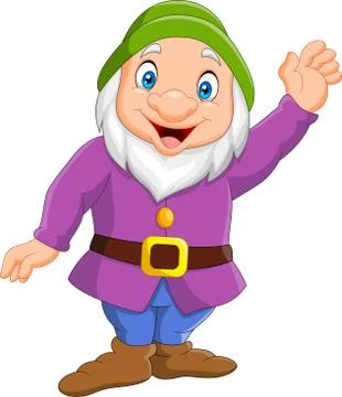Happy cartoon dwarf Stock Illustration