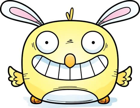 Happy Cartoon Easter Bunny Chick Stockillustratie