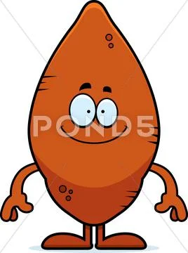 Happy cartoon sweet potato Stock Illustration