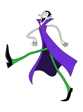 Happy Cartoon Vampire Dancing 库存插图
