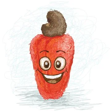 Happy cashew Stock Illustration