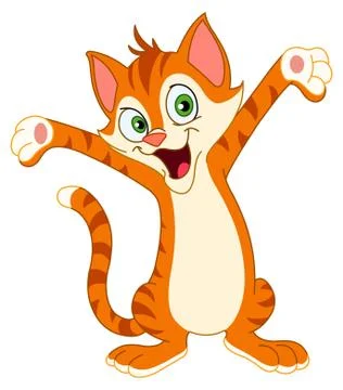 Happy cat Stock Illustration