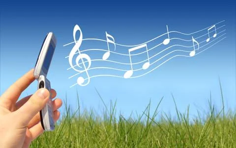 Happy cellphone ring-tones. Stock Illustration