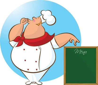 Happy chef menu 스톡 일러스트
