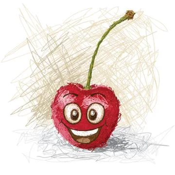 Happy cherry Stock Illustration