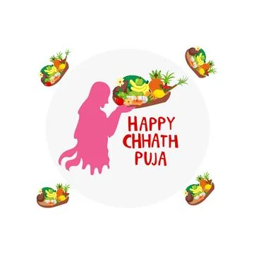 Happy chhath puja Stock Illustration