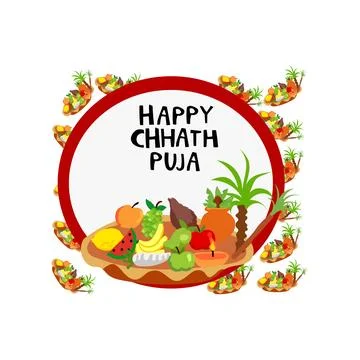 Happy chhath puja Stock Illustration
