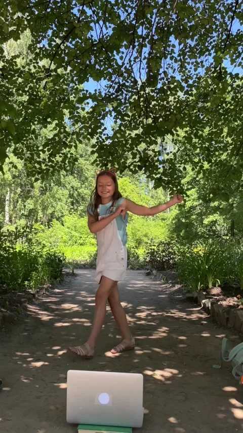 Happy child dancing in the street Stock Footage 239248565
