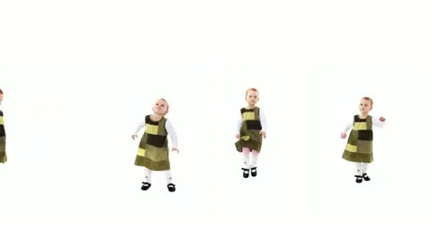 Happy child. Different styles of dance. Energetic child. Stock Footage 10835006