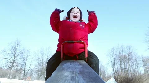 Happy child on teeter Video stock 10835486