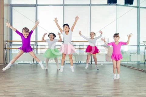 Happy Children Dancing On In Hall, Healthy Life, Kid\'s Togethern