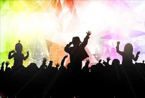 Happy children dancing Stock Illustration