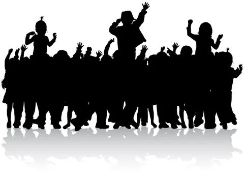 Happy children dancing Illustrazione stock