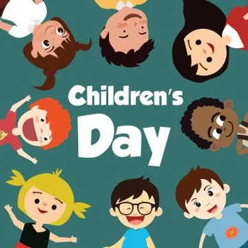 Happy children day background. Vector illustration of Universal Children day  Stock Illustration