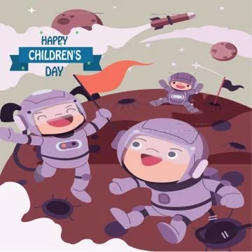 Happy children day background. Vector illustration of Universal Children day  Stock Illustration