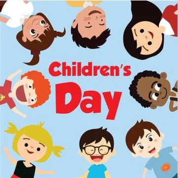 Happy children day background. Vector illustration of Universal Children day  Stock Illustration