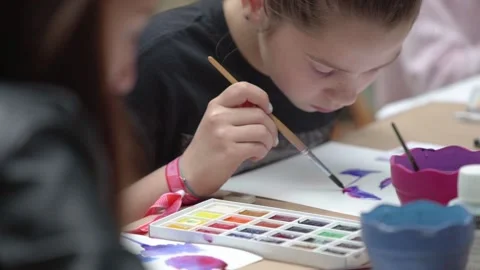 Happy Children Drawing Stock-Footage 90682753
