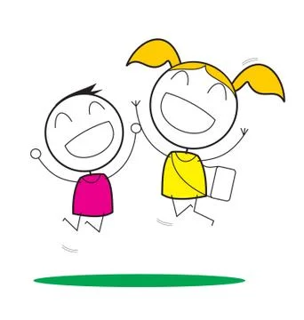Happy Children Stock Illustration