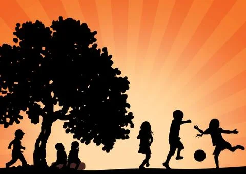 Happy children Stock Illustration