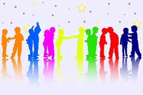 Happy children Stock Illustration