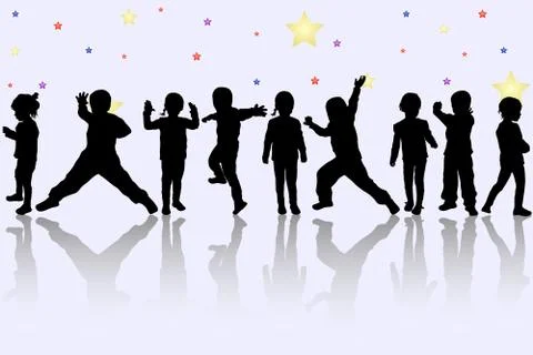 Happy children Stock Illustration