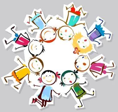 Happy children Stock Illustration