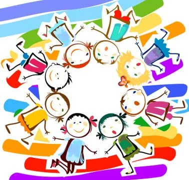 Happy children Stock Illustration