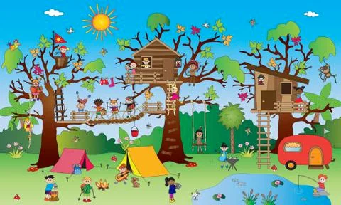 Happy children Stock Illustration