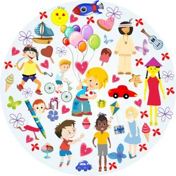 Happy children Stock Illustration