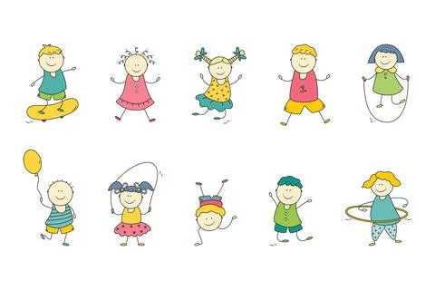 Happy children Stock Illustration