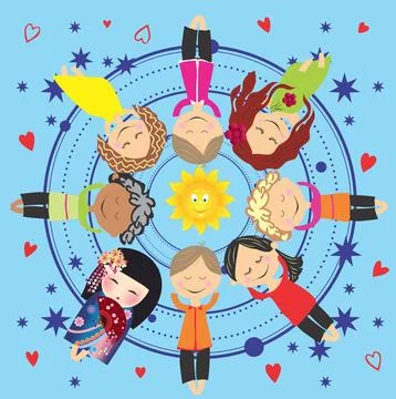 Happy children, Stock Illustration