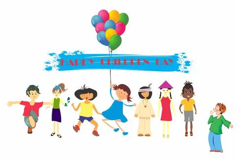 Happy children Stock Illustration